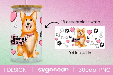 Corgi Can Glass PNG Sublimation SvgOcean 
