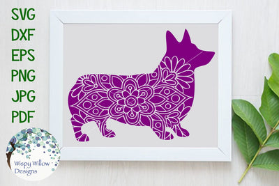 Corgi | Dog Mandala SVG Wispy Willow Designs 