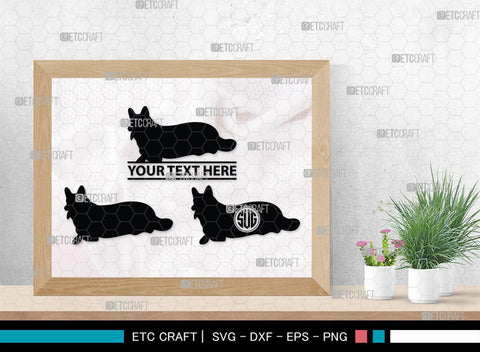 Corgi Dog Monogram, Corgi Dog Silhouette, Corgi Dog SVG, Dog Svg, Cardigan Welsh Svg, Puppy Svg, SB00242 SVG ETC Craft 