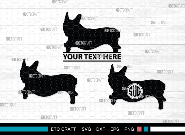 Corgi Dog Monogram, Corgi Dog Silhouette, Corgi Dog SVG, Dog Svg, Cardigan Welsh Svg, Puppy Svg, SB00242 SVG ETC Craft 