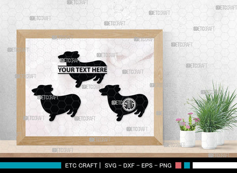 Corgi Dog Monogram, Corgi Dog Silhouette, Corgi Dog SVG, Dog Svg, Cardigan Welsh Svg, Puppy Svg, SB00242 SVG ETC Craft 