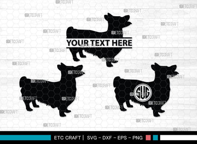 Corgi Dog Monogram, Corgi Dog Silhouette, Corgi Dog SVG, Dog Svg, Cardigan Welsh Svg, Puppy Svg, SB00242 SVG ETC Craft 