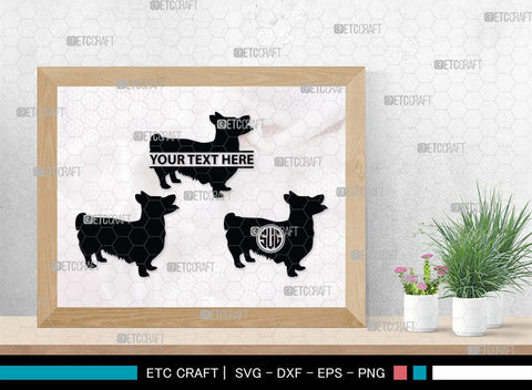Corgi Dog Monogram, Corgi Dog Silhouette, Corgi Dog SVG, Dog Svg, Cardigan Welsh Svg, Puppy Svg, SB00242 SVG ETC Craft 