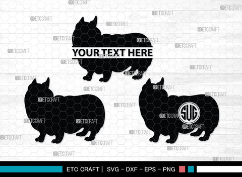 Corgi Dog Monogram, Corgi Dog Silhouette, Corgi Dog SVG, Dog Svg, Cardigan Welsh Svg, Puppy Svg, SB00242 SVG ETC Craft 