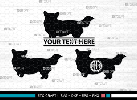 Corgi Dog Monogram, Corgi Dog Silhouette, Corgi Dog SVG, Dog Svg, Cardigan Welsh Svg, Puppy Svg, SB00242 SVG ETC Craft 