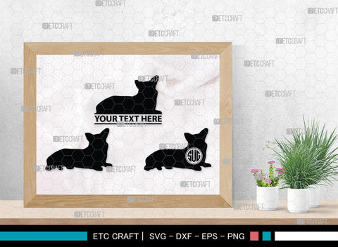 Corgi Dog Monogram, Corgi Dog Silhouette, Corgi Dog SVG, Dog Svg, Cardigan Welsh Svg, Puppy Svg, SB00242 SVG ETC Craft 