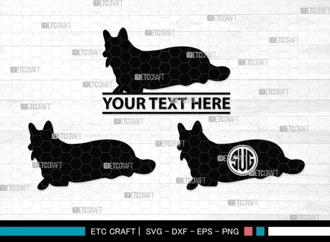 Corgi Dog Monogram, Corgi Dog Silhouette, Corgi Dog SVG, Dog Svg, Cardigan Welsh Svg, Puppy Svg, SB00242 SVG ETC Craft 