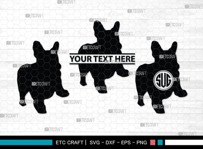 Corgi Dog Monogram, Corgi Dog Silhouette, Corgi Dog SVG, Dog Svg, Cardigan Welsh Svg, Puppy Svg, SB00242 SVG ETC Craft 