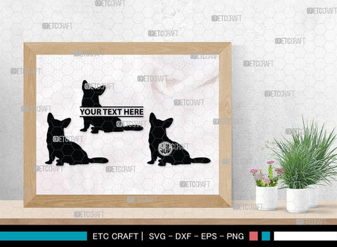 Corgi Dog Monogram, Corgi Dog Silhouette, Corgi Dog SVG, Dog Svg, Cardigan Welsh Svg, Puppy Svg, SB00242 SVG ETC Craft 
