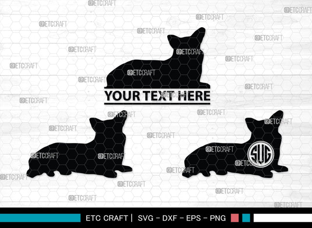 Corgi Dog Monogram, Corgi Dog Silhouette, Corgi Dog SVG, Dog Svg, Cardigan Welsh Svg, Puppy Svg, SB00242 SVG ETC Craft 