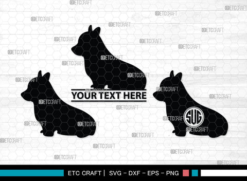 Corgi Dog Monogram, Corgi Dog Silhouette, Corgi Dog SVG, Dog Svg, Cardigan Welsh Svg, Puppy Svg, SB00242 SVG ETC Craft 