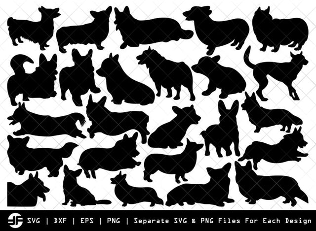 Corgi Dog SVG | Animal SVG | Silhouette Bundle | Cut File SVG ETC Craft 
