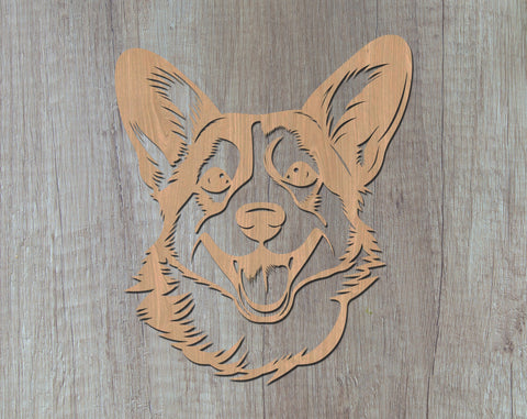 Corgi Laser SVG Cut File, Corgi Glowforge File, Corgi DXF, Welsh Corgi Wall Art SVG SVG HappyDesignStudio 