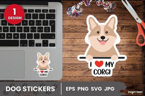 Corgi Sticker SVG | Printable | Digital planner SVG SvgOcean 