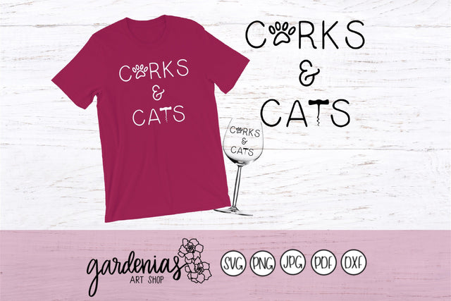 Corks and Cats SVG Gardenias Art Shop 
