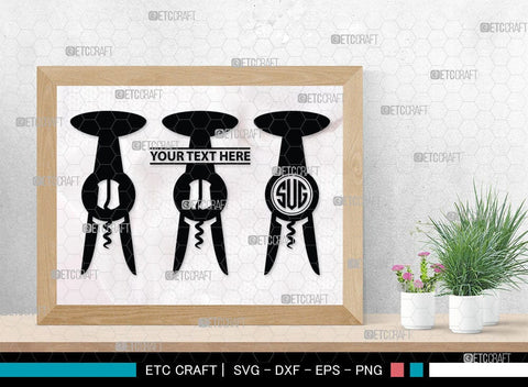 Corkscrew Monogram, Corkscrew Silhouette, Corkscrew SVG, Bottle Opener Svg, Bottle Opener Svg, Screw Svg, Corkscrew Silhouette Bundle, SB00066 SVG ETC Craft 