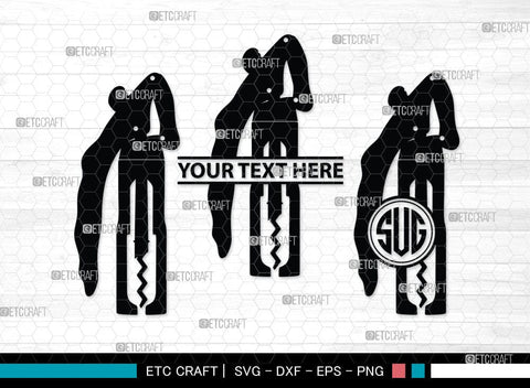 Corkscrew Monogram, Corkscrew Silhouette, Corkscrew SVG, Bottle Opener Svg, Bottle Opener Svg, Screw Svg, Corkscrew Silhouette Bundle, SB00066 SVG ETC Craft 