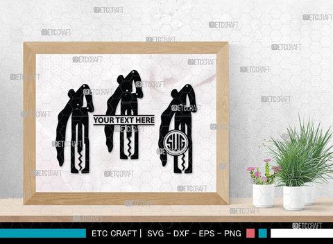 Corkscrew Monogram, Corkscrew Silhouette, Corkscrew SVG, Bottle Opener Svg, Bottle Opener Svg, Screw Svg, Corkscrew Silhouette Bundle, SB00066 SVG ETC Craft 