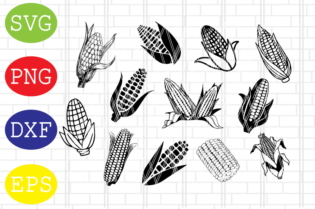 Rustic Corn Svg Corn Svg, Crop Svg, Farm Svg, Cereal Svg, Corn Clipart, Fall Svg ...