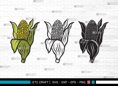 Corn SVG | Maize Svg |Cob Svg | Fruit Svg | Farm Svg | Vegetable Bundle | Summer SVG | Corn Clipart SVG ETC Craft 