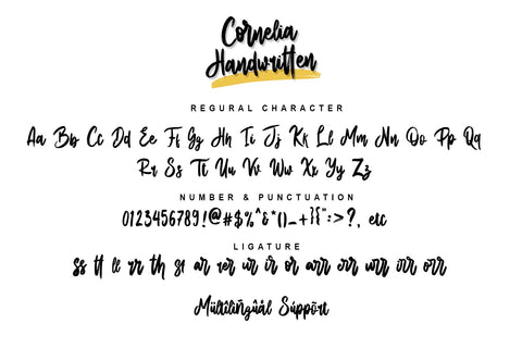 Cornelia Handwritten Font Letterara 