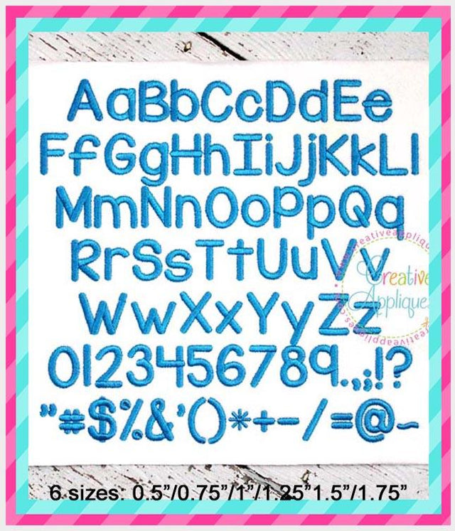 Corner of the Sky Embroidery Font Font Creative Appliques 