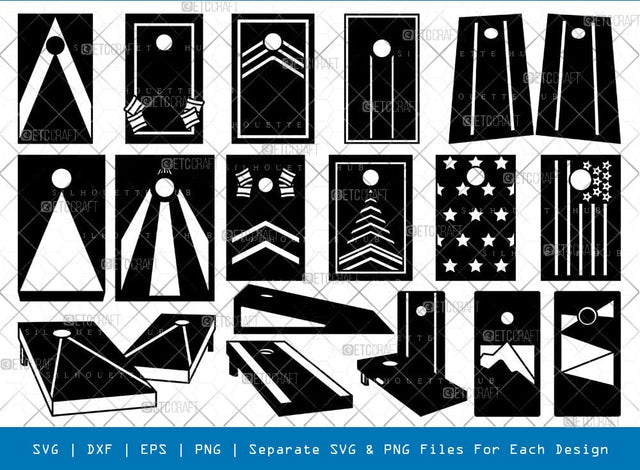 Cornhole Boards Silhouette, Cornhole Boards SVG, Cornhole Svg, Game Svg, Backyard Game Svg, Cornhole Boards Bundle, SB00841 SVG ETC Craft 