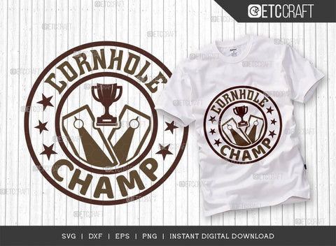 Cornhole Champ SVG Bundle, Cornhole Player Svg, Cornhole game Svg, Corn Hole Gift Svg, Cornhole Quotes, ETC T00590 SVG ETC Craft 
