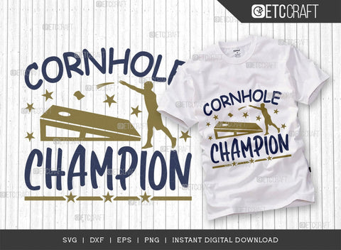 Cornhole Champion SVG Cut File, Cornhole Player Svg, Cornhole game Svg, Corn Hole Gift Svg, Cornhole Quotes, ETC T00585 SVG ETC Craft 