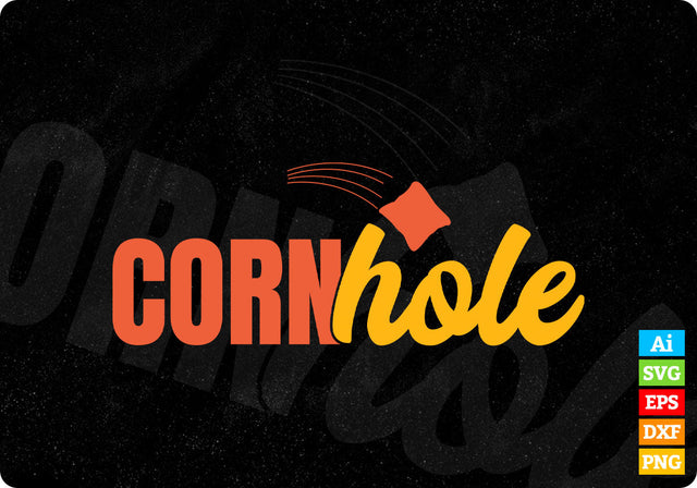 Cornhole Game with Funbags Editable Vector T shirt Design in Ai Png Svg Files SVG DesignDestine 