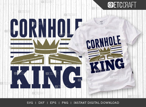 Cornhole King SVG Bundle, Cornhole Player Svg, Cornhole gam Svg, Corn Hole Gift Svg, Cornhole Quotes, ETC T00587 SVG ETC Craft 