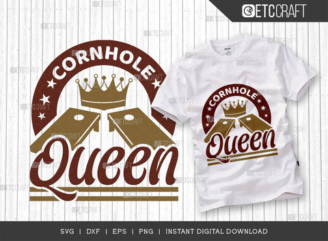Cornhole Queen SVG Cut File, Cornhole Player Svg, Cornhole gam Svg, Corn Hole Gift Svg, Cornhole Quotes, ETC T00588 SVG ETC Craft 