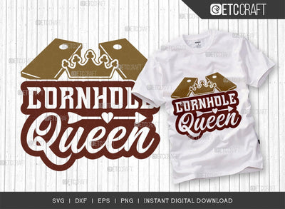 Cornhole Queen SVG Cut File, Cornhole Player Svg, Cornhole gam Svg, Corn Hole Gift Svg, Cornhole Quotes, ETC T00588 SVG ETC Craft 