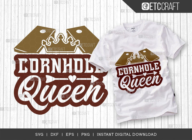 Cornhole Queen SVG Cut File, Cornhole Player Svg, Cornhole gam Svg, Corn Hole Gift Svg, Cornhole Quotes, ETC T00588 SVG ETC Craft 