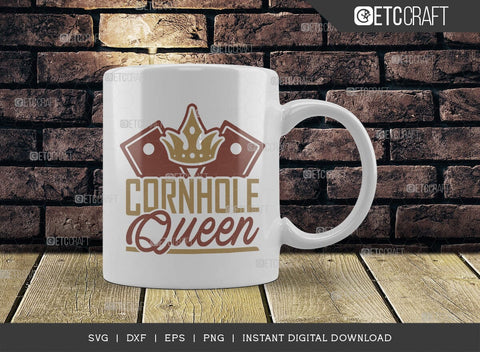 Cornhole Queen SVG Cut File, Cornhole Player Svg, Cornhole gam Svg, Corn Hole Gift Svg, Cornhole Quotes, ETC T00588 SVG ETC Craft 