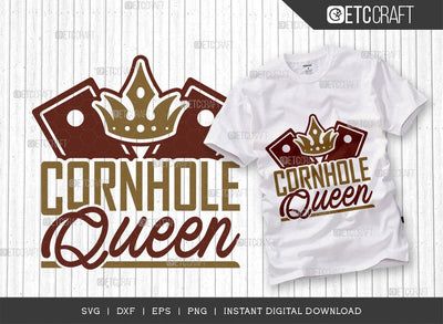 Cornhole Queen SVG Cut File, Cornhole Player Svg, Cornhole gam Svg, Corn Hole Gift Svg, Cornhole Quotes, ETC T00588 SVG ETC Craft 