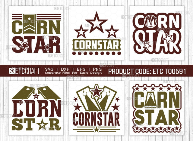 Cornstar SVG Bundle, Cornhole Player Svg, Cornhole game Svg, Corn Hole Gift Svg, Cornhole Quotes, ETC T00591 SVG ETC Craft 