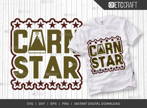 Cornstar SVG Cut File, Cornhole Player Svg, Cornhole game Svg, Corn Hole Gift Svg, Cornhole Quotes, ETC T00591 SVG ETC Craft 