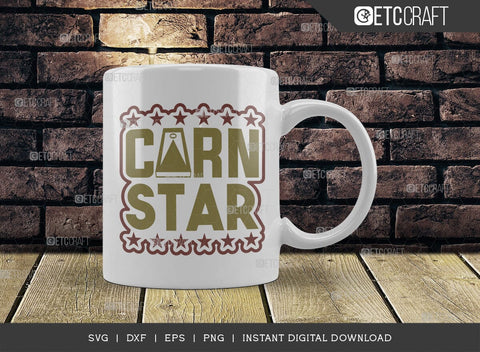 Cornstar SVG Cut File, Cornhole Player Svg, Cornhole game Svg, Corn Hole Gift Svg, Cornhole Quotes, ETC T00591 SVG ETC Craft 