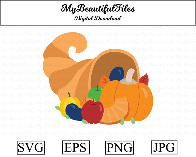 cornucopia - thanksgiving SVG MyBeautifulFiles 