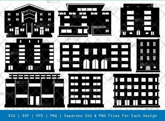 Corporate Office Building Silhouette, Office Building SVG, City Building Svg, Building Bundle, SB00981 SVG ETC Craft 