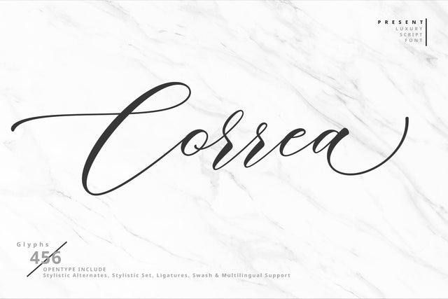 Correa Script Font Fadeline Std. 