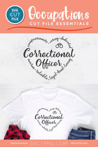Correctional officer svg, Corrections officer svg, corrections svg, handcuffs svg, thin silver line, hand cuffs svg, svg dxf png, heart SVG SVG Cut File 