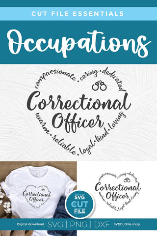 Correctional officer svg, Corrections officer svg, corrections svg, handcuffs svg, thin silver line, hand cuffs svg, svg dxf png, heart SVG SVG Cut File 