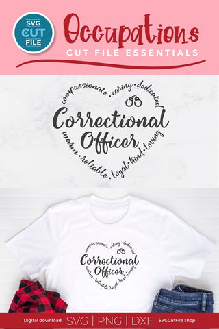 Correctional officer svg, Corrections officer svg, corrections svg, handcuffs svg, thin silver line, hand cuffs svg, svg dxf png, heart SVG SVG Cut File 