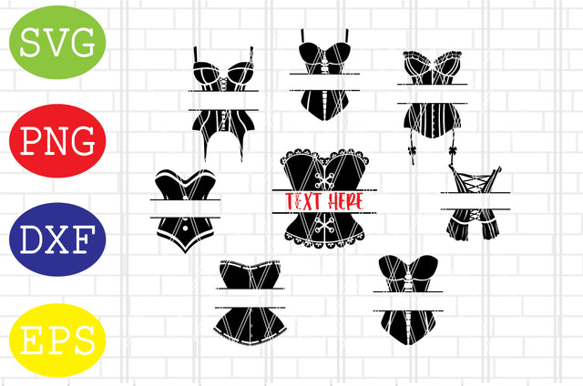 Corset Text Svg, Corset Svg, Corsets Cricut, Corset Cut File, Corset Silhouette SVG DigitalSvgFiles 