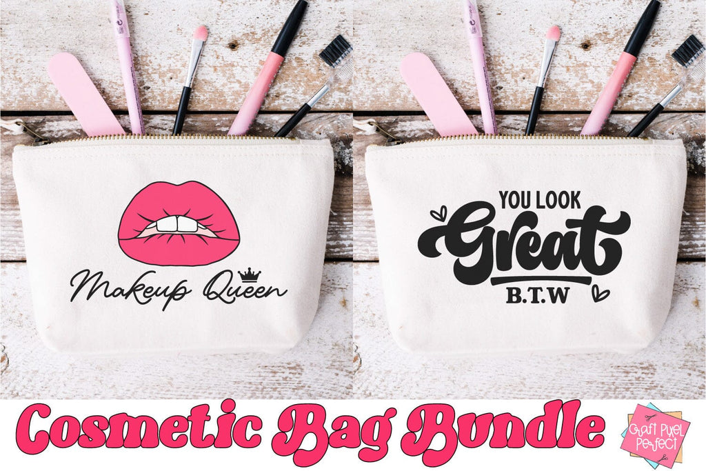 Cosmetic Bag Quotes Svg, Makeup Bag SVG Bundle So Fontsy