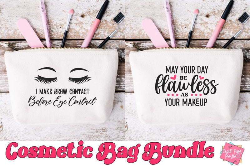 Cosmetic Bag Quotes Svg, Makeup Bag SVG Bundle So Fontsy