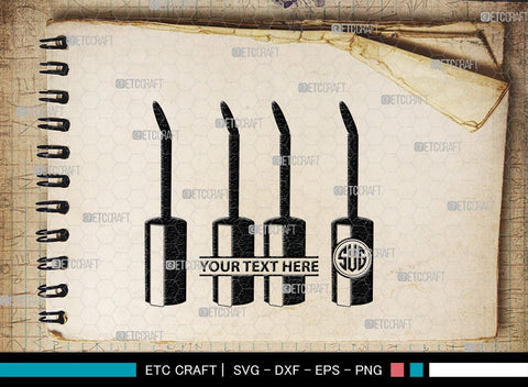 Cosmetics Bundle Monogram, Cosmetics Bundle Silhouette, Cosmetics Svg, Beauty Tools Svg, Lipstick Svg, Fashion Svg, Cosmetics Bundle, SB00186 SVG ETC Craft 