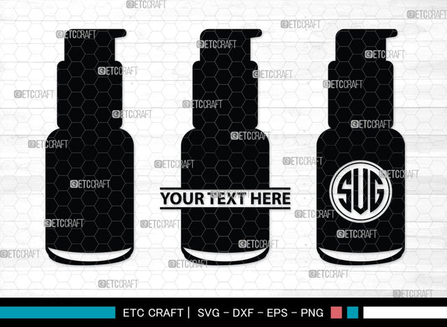 Cosmetics Bundle Monogram, Cosmetics Bundle Silhouette, Cosmetics Svg, Beauty Tools Svg, Lipstick Svg, Fashion Svg, Cosmetics Bundle, SB00186 SVG ETC Craft 